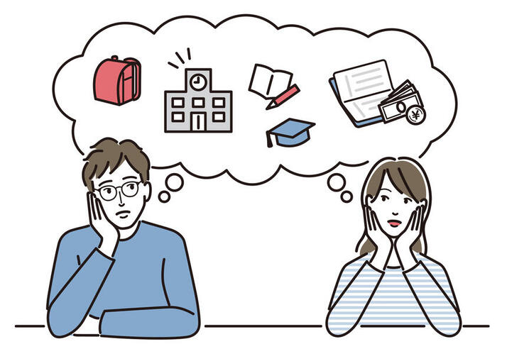 進学など教育資金について親が考えている姿