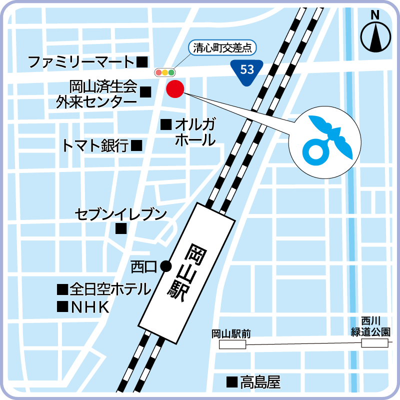 岡山キャンパス地図
