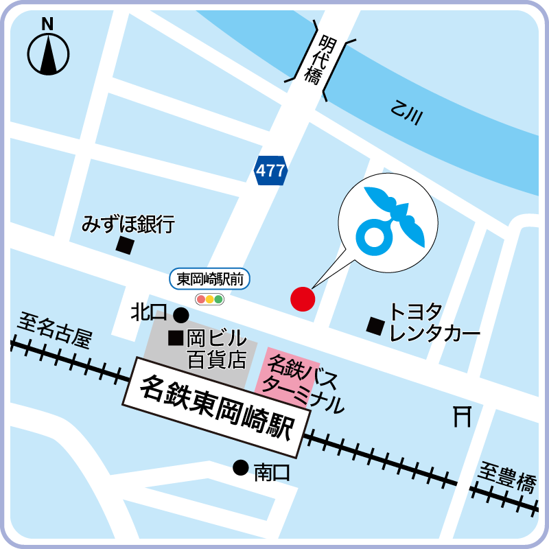 岡崎キャンパス地図